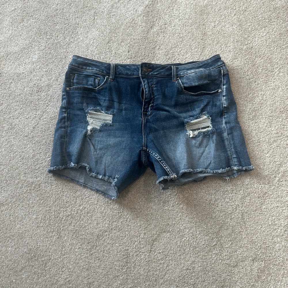 Vigoss Distressed Blue Denim Cutoff Shorts